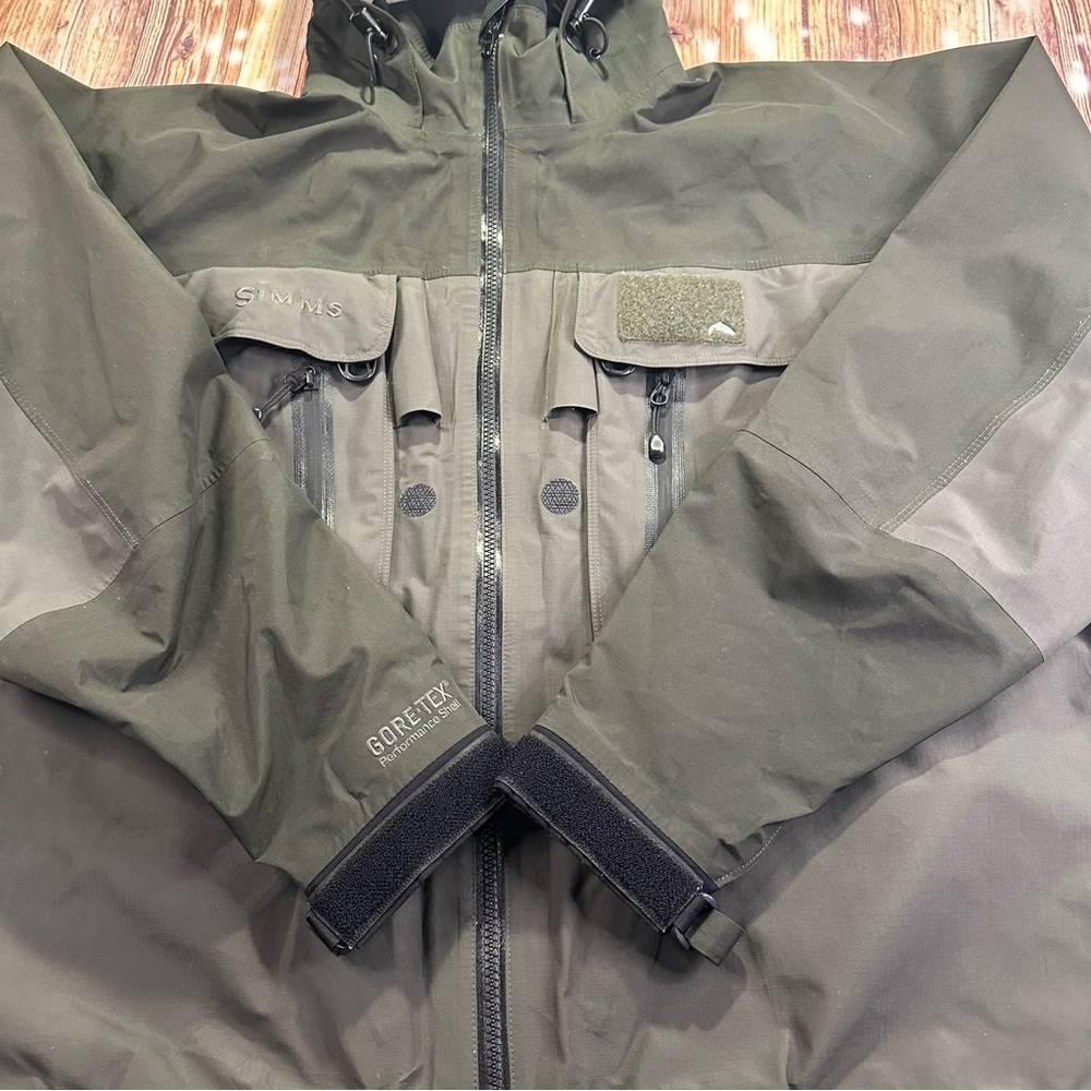 Simms Mens Goretex Wading Jacket Full Zip Hooded Size XL - Picture 16 of 16